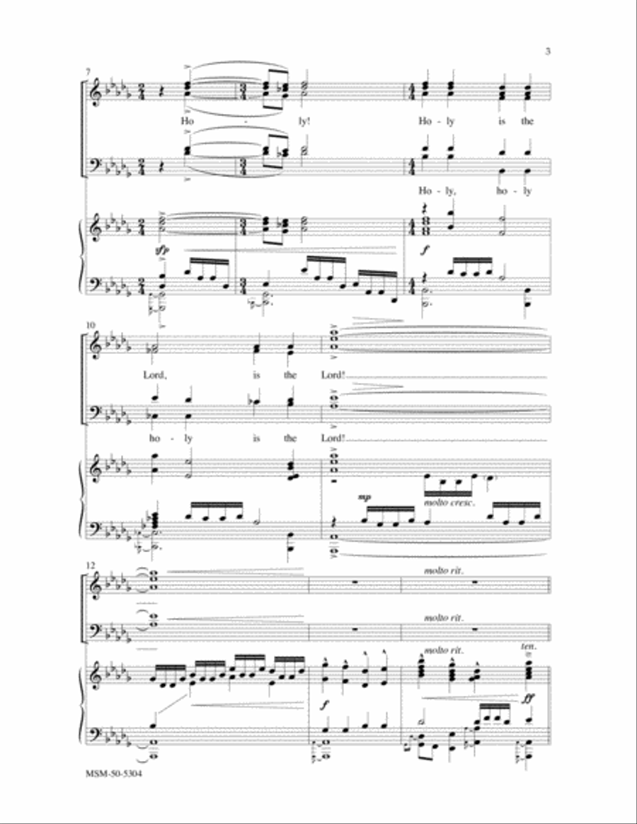 Holy, Holy, Holy Holy, Holy, Holy Divisi scores gallery preview page 3