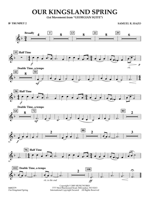 Our Kingsland Spring (Movement I of "Georgian Suite") - Bb Trumpet 2