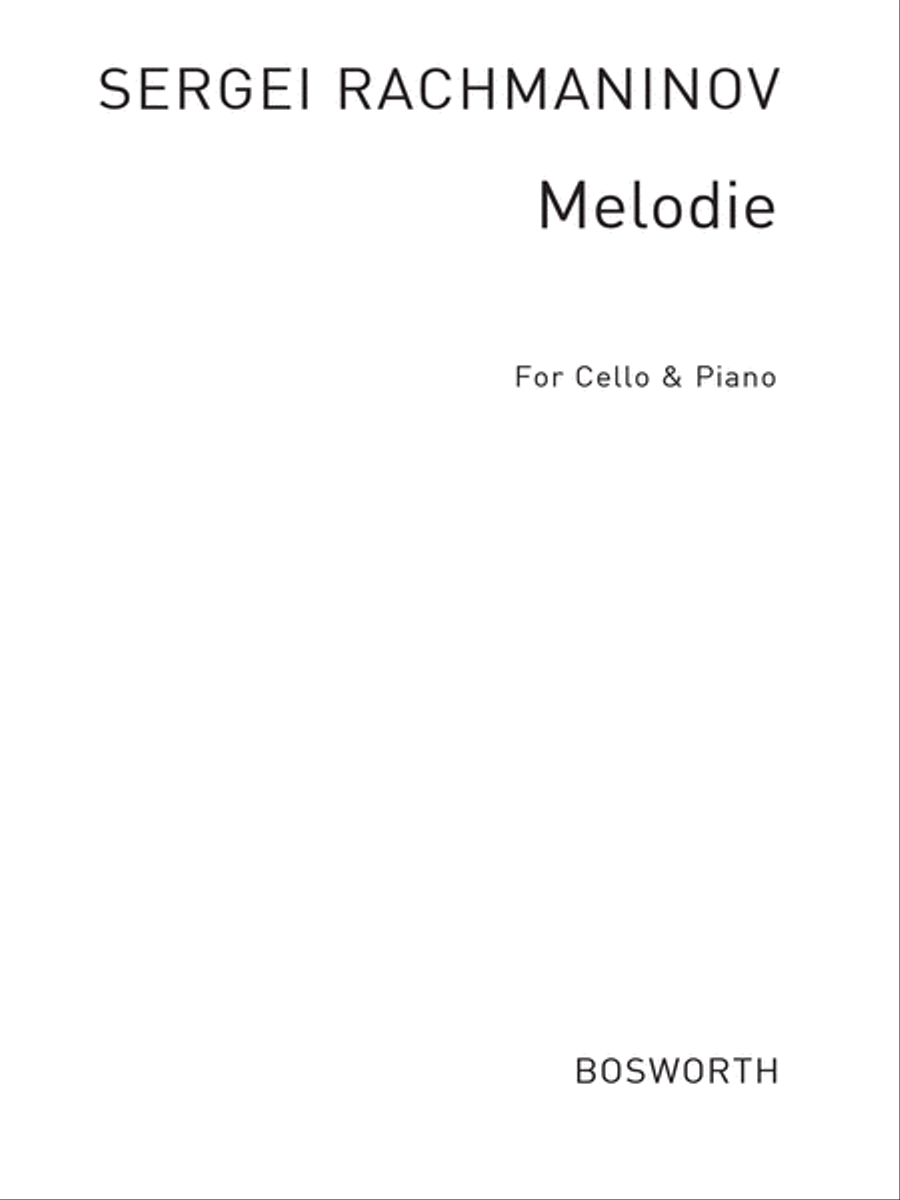 Melodie For Cello And Piano Op.3 No.3 Piano Accompaniment scores gallery preview page 1