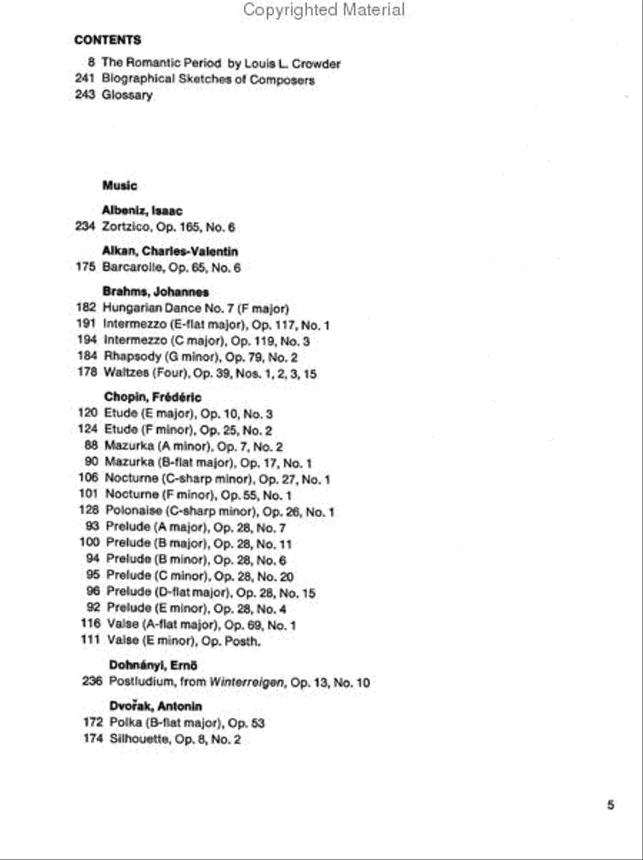 An Anthology of Piano Music Volume 3: The Romantic Period Piano Solo scores gallery preview page 2