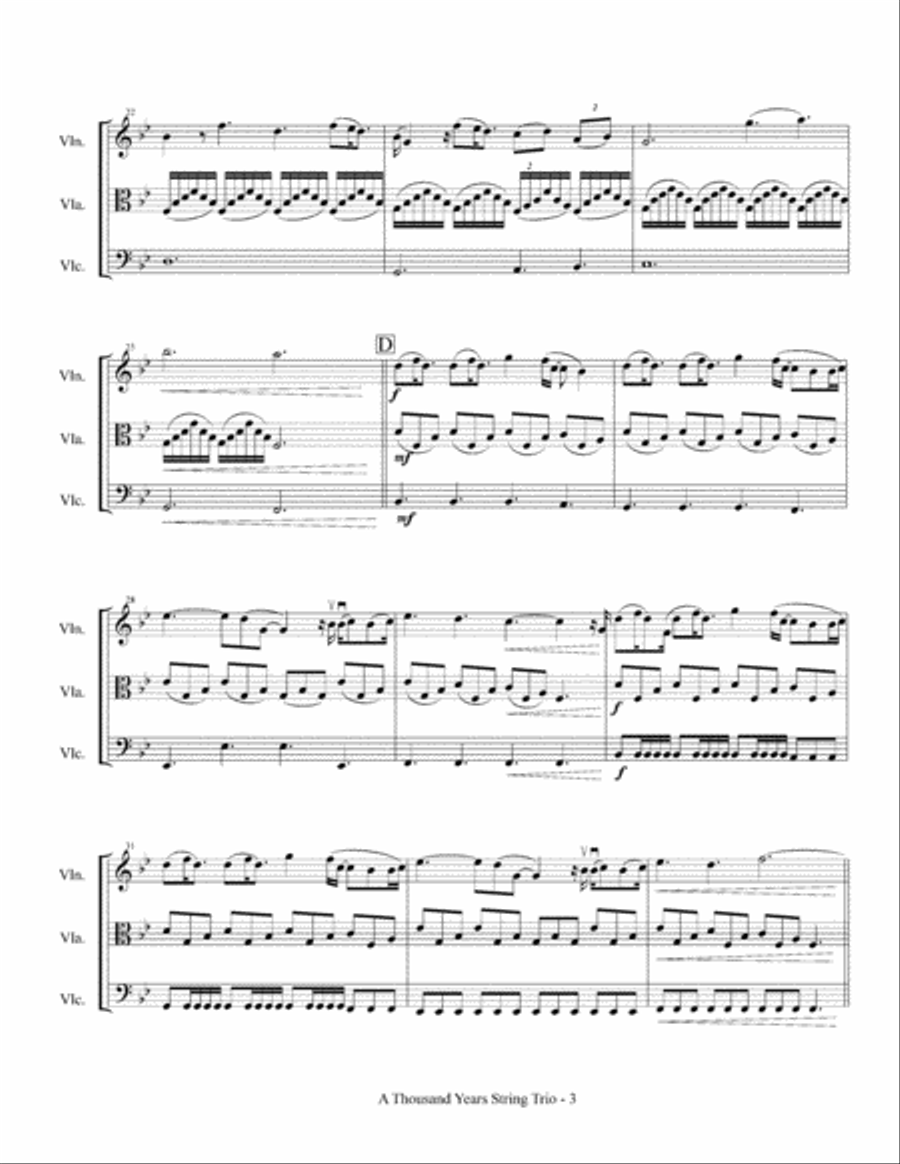 A Thousand Years String Trio scores gallery preview page 4