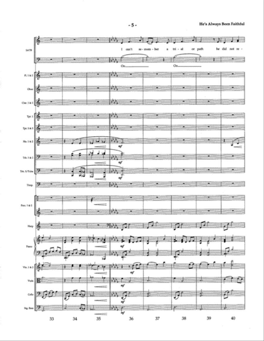 He's Always Been Faithful Orchestra scores gallery preview page 6