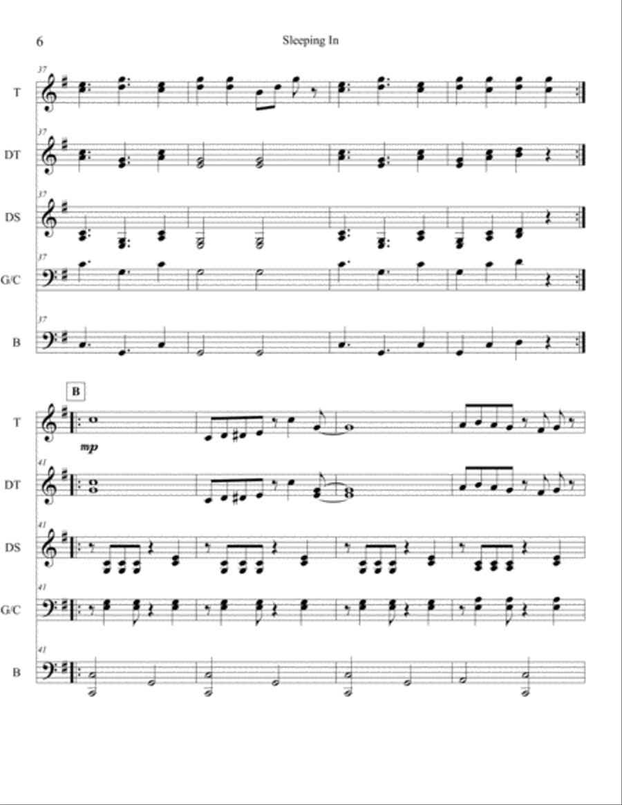 Sleeping In Percussion Ensemble scores gallery preview page 6