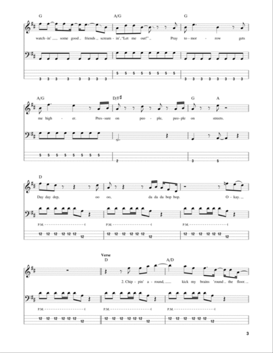 Under Pressure Under Pressure Guitar Tablature scores gallery preview page 3