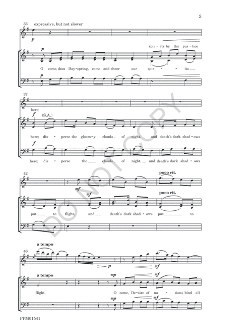 O Come, O Come, Emmanuel 3-Part scores gallery preview page 6