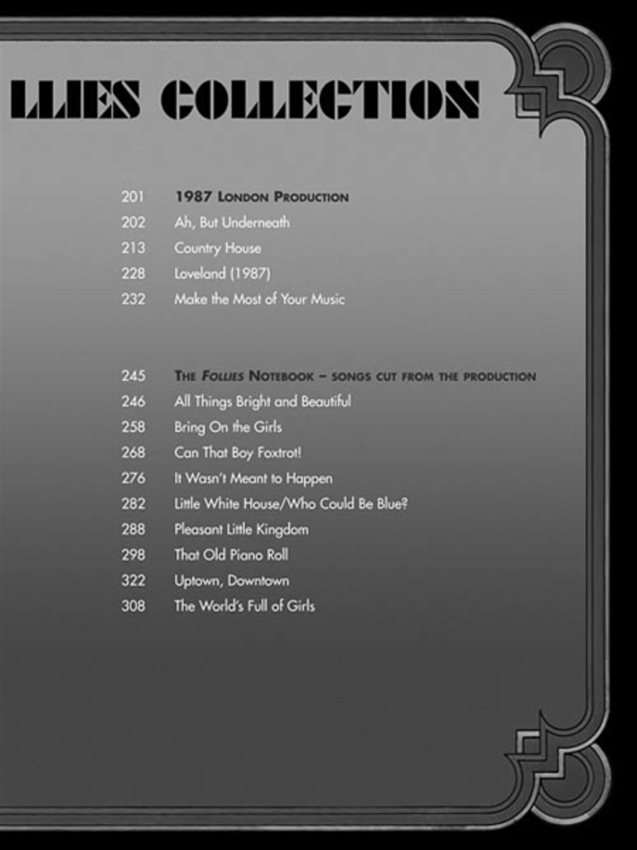 Follies – The Complete Collection Piano, Vocal, Guitar scores gallery preview page 4