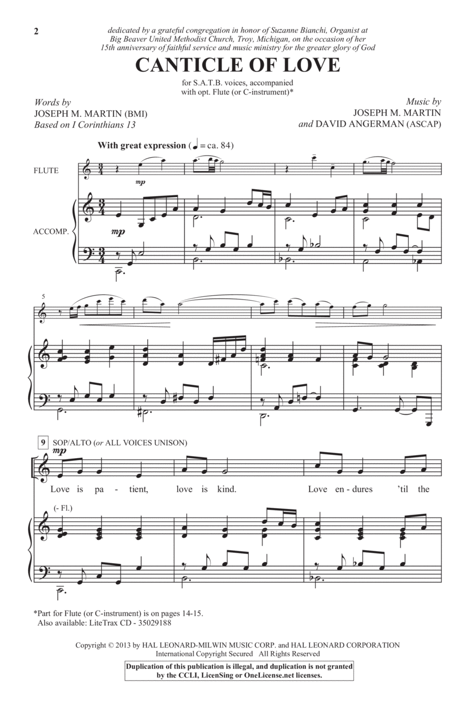 Canticle Of Love 4-Part scores gallery preview page 1