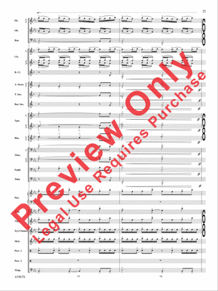 Seven Hills Overture Concert Band scores gallery preview page 26