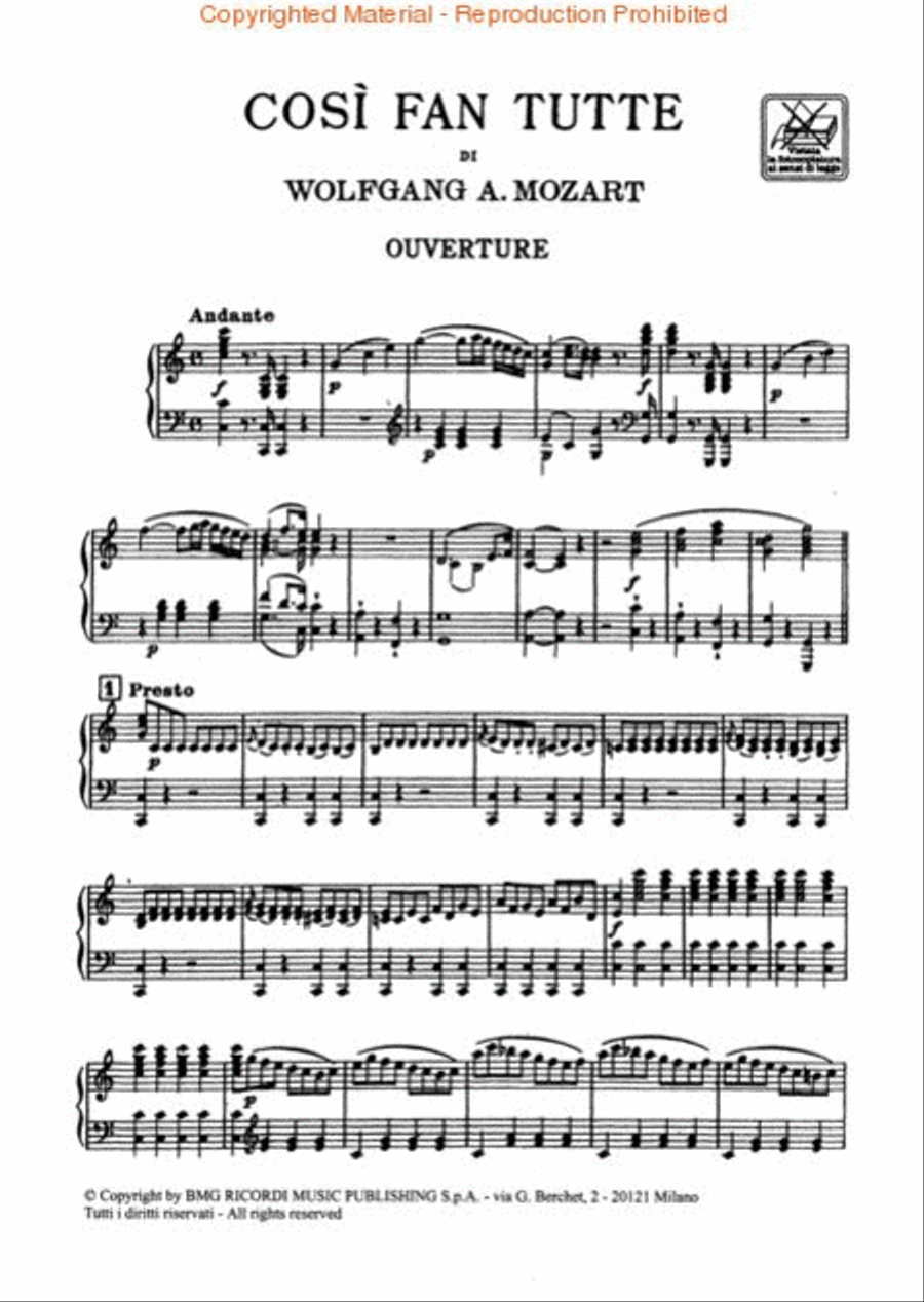 Così fan Tutte, K. 588 Voice scores gallery preview page 2
