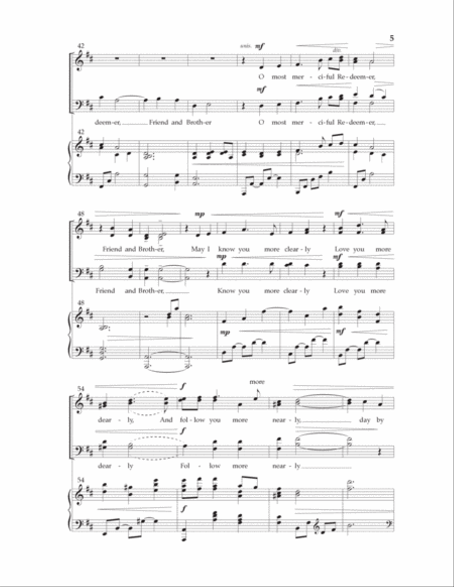 Benediction (Prayer of St. Richard of Chichester) 4-Part scores gallery preview page 3