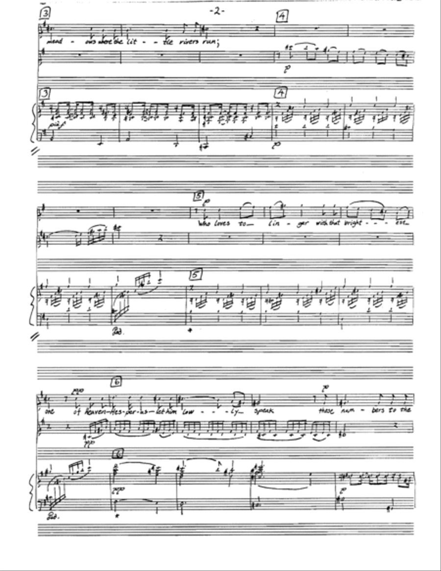 Three Songs (1984) (Composer's Autograph Manuscript) Voice scores gallery preview page 3