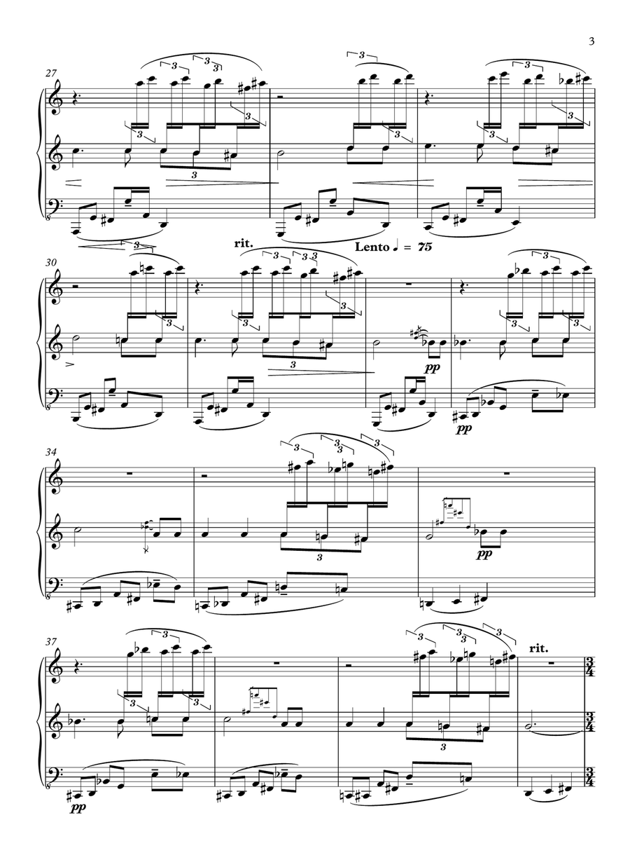 Lule bor Piano Solo scores gallery preview page 3