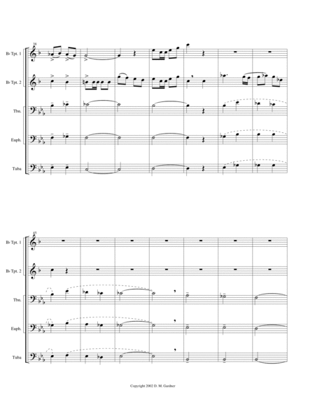 Fanfare con Spirito for Brass Quintet (2 Bb Trumpets, Trombone, Euphonium, Tuba) image number null