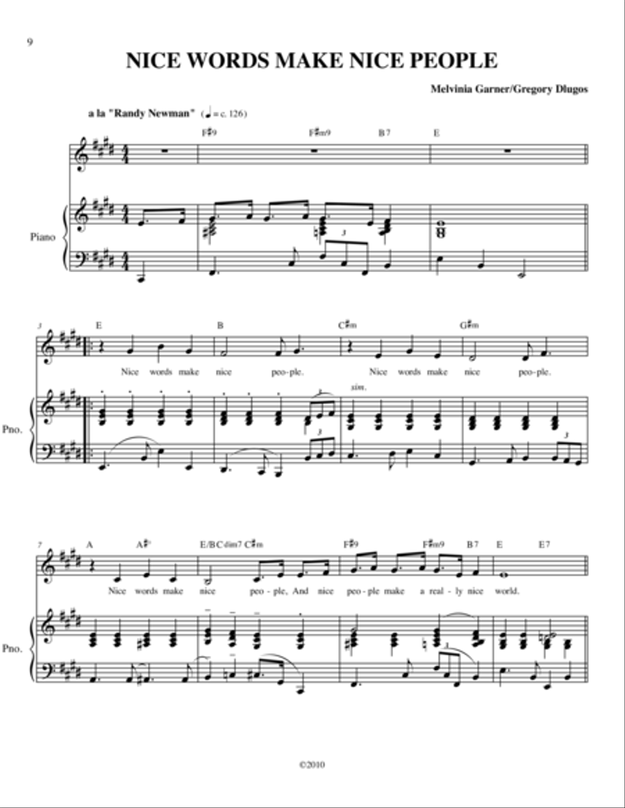 Nice Words Make Nice People Voice scores gallery preview page 1