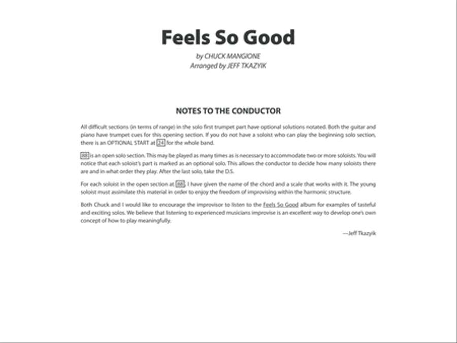 Feels So Good Feels So Good Jazz Ensemble scores gallery preview page 3