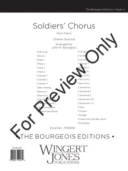 Soldiers Chorus from "Faust" - Full Score