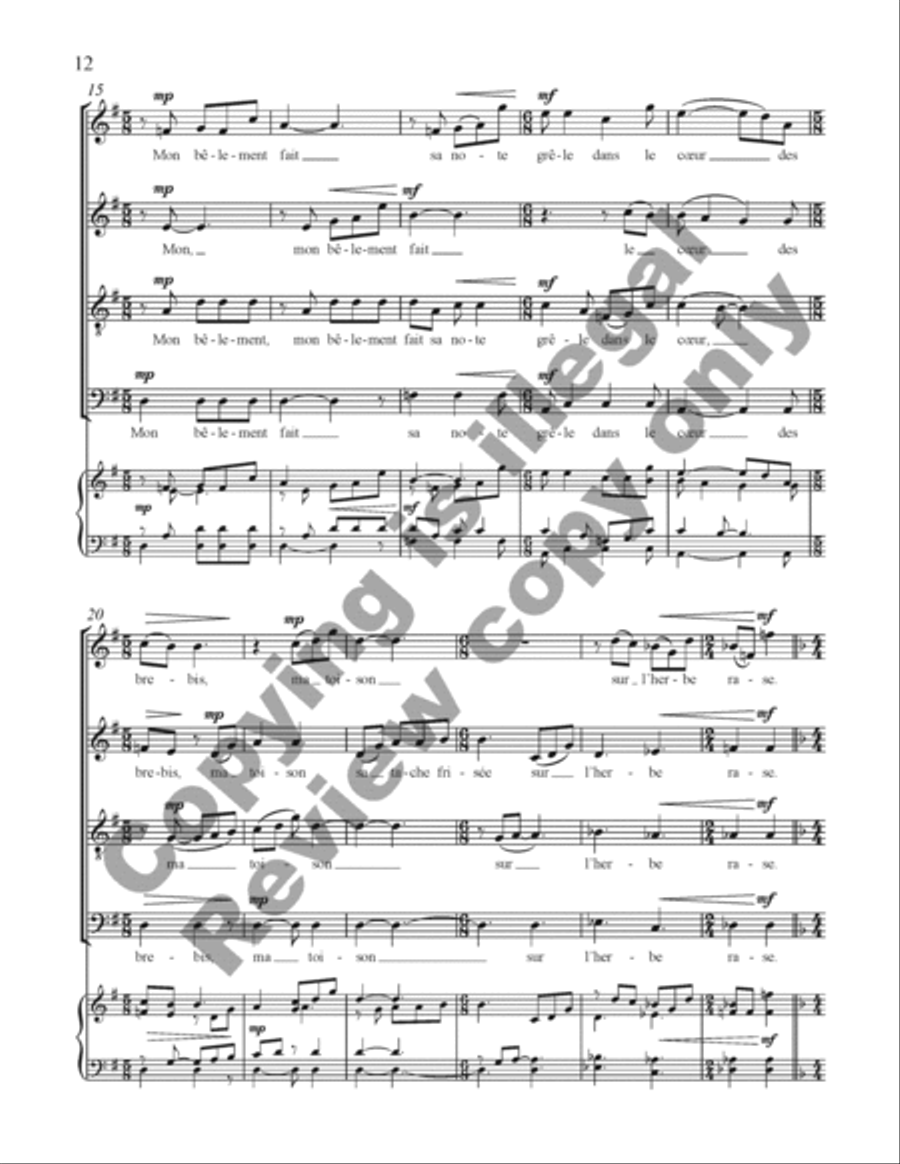 Choral de Bêtes Choral de Bêtes Divisi scores gallery preview page 11