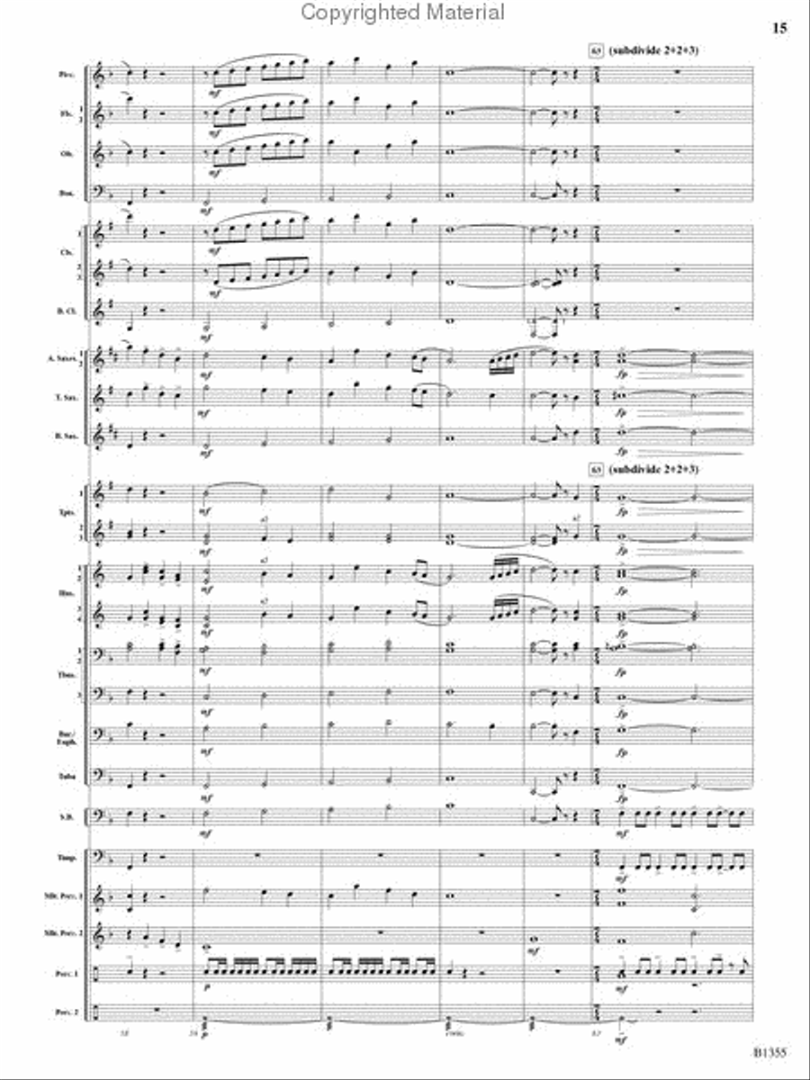 With Ever Joyful Hearts Concert Band scores gallery preview page 13