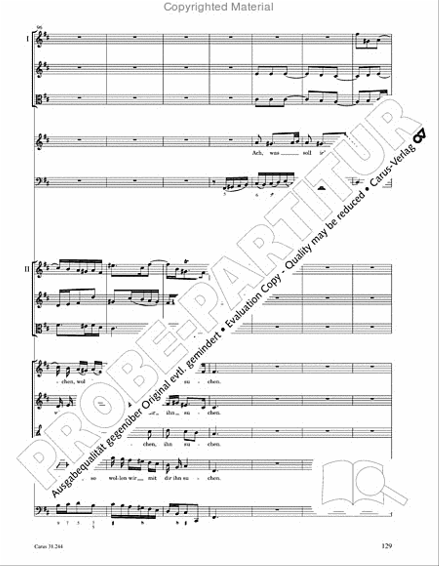 St. Matthew Passion (Matthaus-Passion) 4-Part scores gallery preview page 131