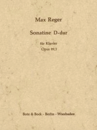 Sonatina No. 2 D Major op. 89