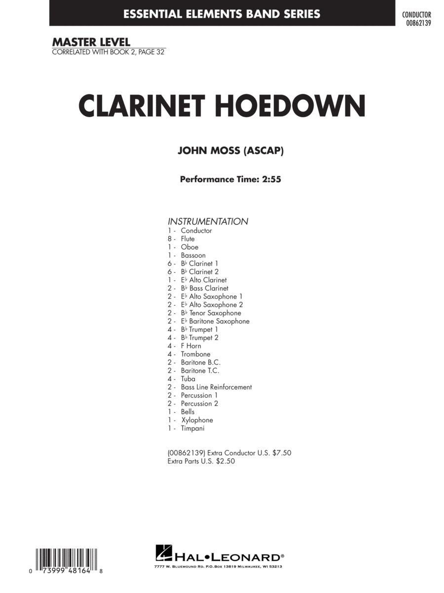 Clarinet Hoedown - Conductor Score (Full Score) Concert Band scores gallery preview page 1