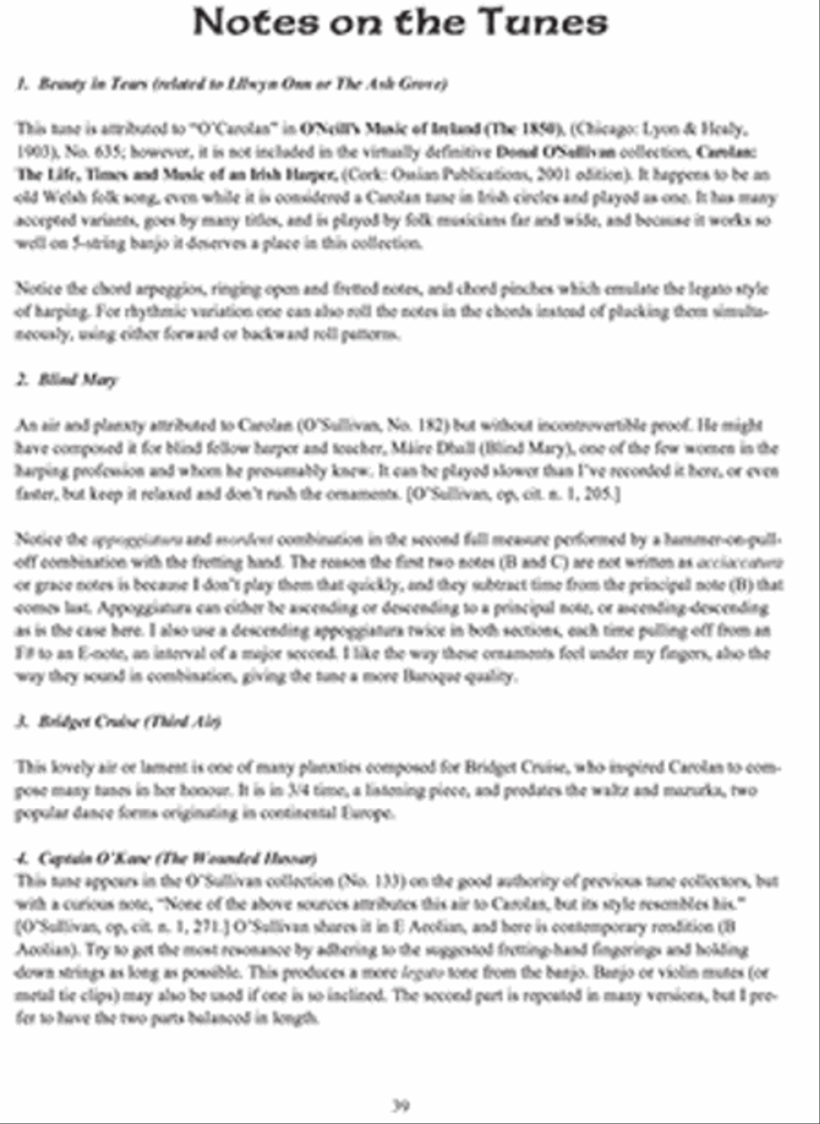 20 O'Carolan Irish Classics 5-String Banjo scores gallery preview page 3