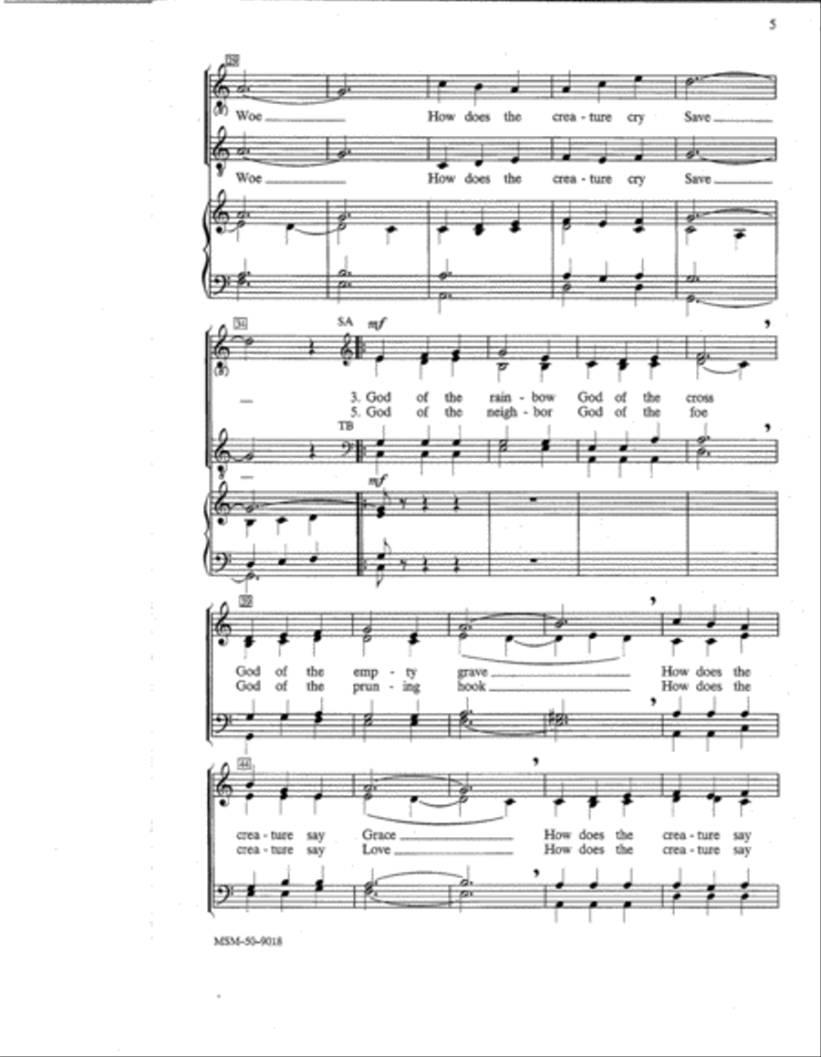 God of the Sparrow, God of the Whale 4-Part scores gallery preview page 4