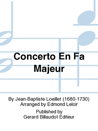 Book cover for Concerto en Fa Majeur