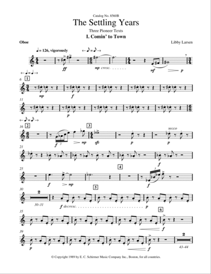 The Settling Years: 1. Comin' to Town Choir scores gallery preview page 3
