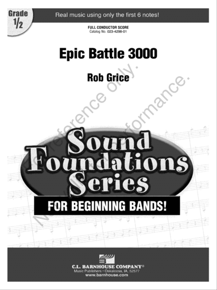 Epic Battle 3000 Concert Band scores gallery preview page 2