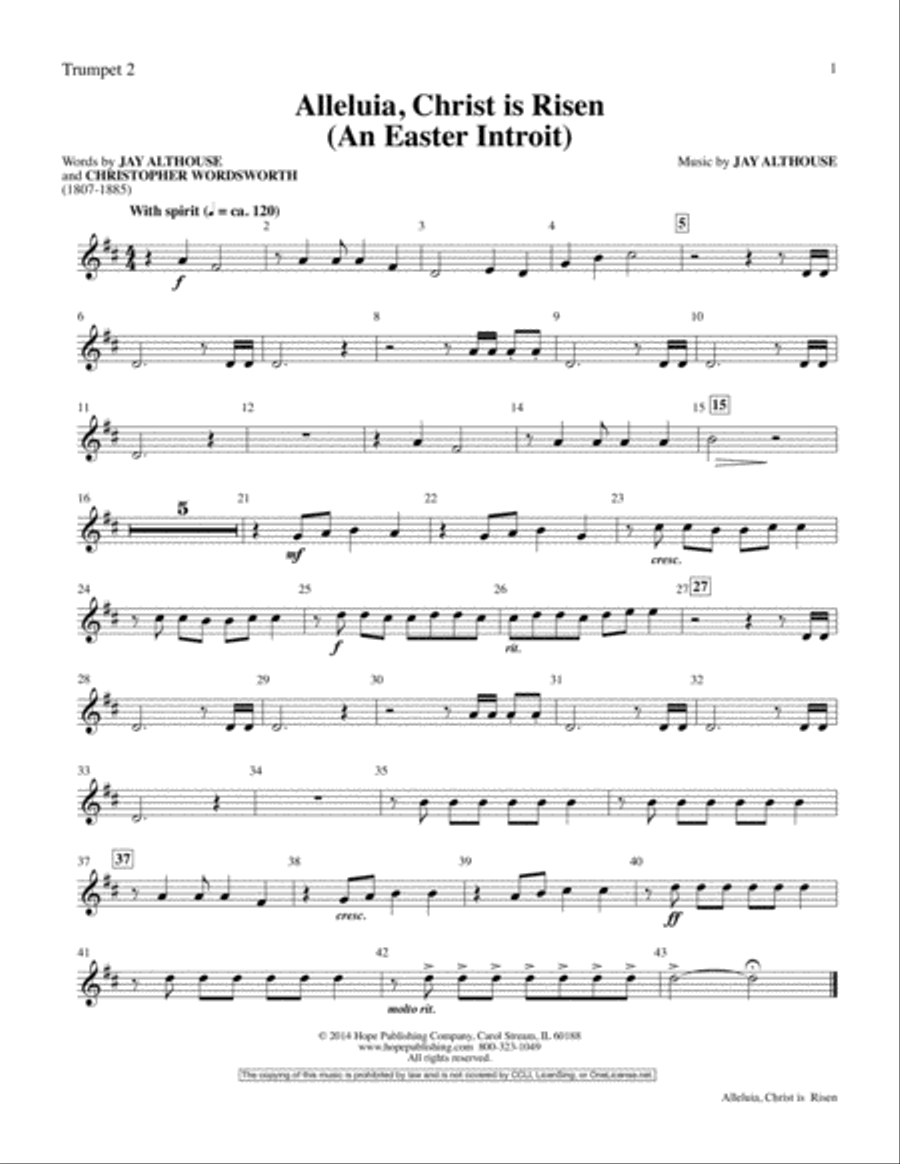 Alleluia, Christ Is Risen (An Easter Introit) Choir scores gallery preview page 14
