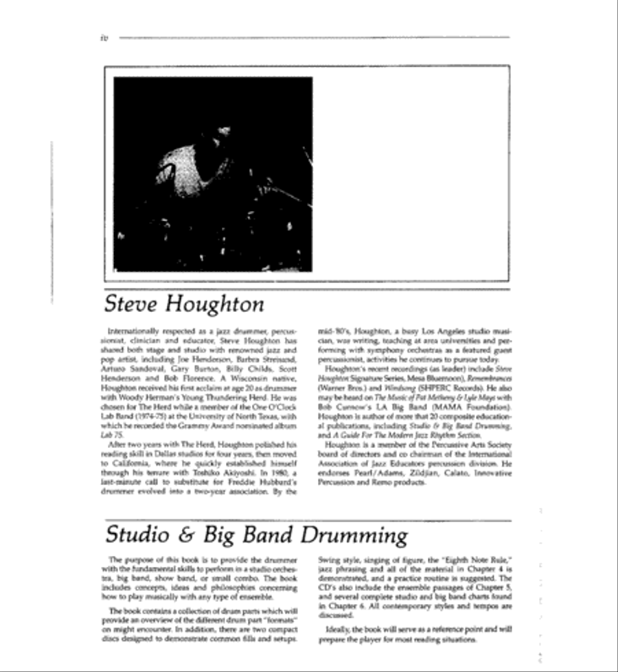 Studio and Big Band Drumming (Book and 2 CDs) Drums scores gallery preview page 3