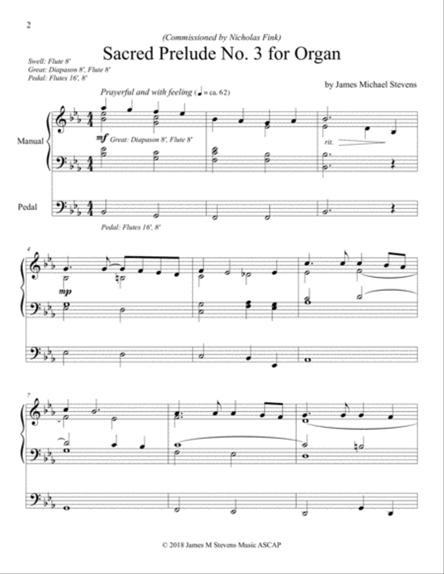 Sacred Prelude No. 4 for Organ Organ Solo scores gallery preview page 2