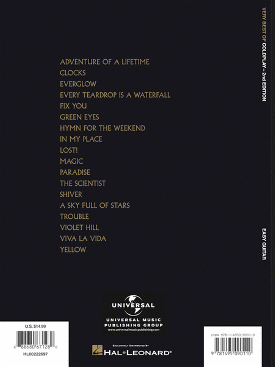 Very Best of Coldplay – 2nd Edition Electric Guitar scores gallery preview page 6