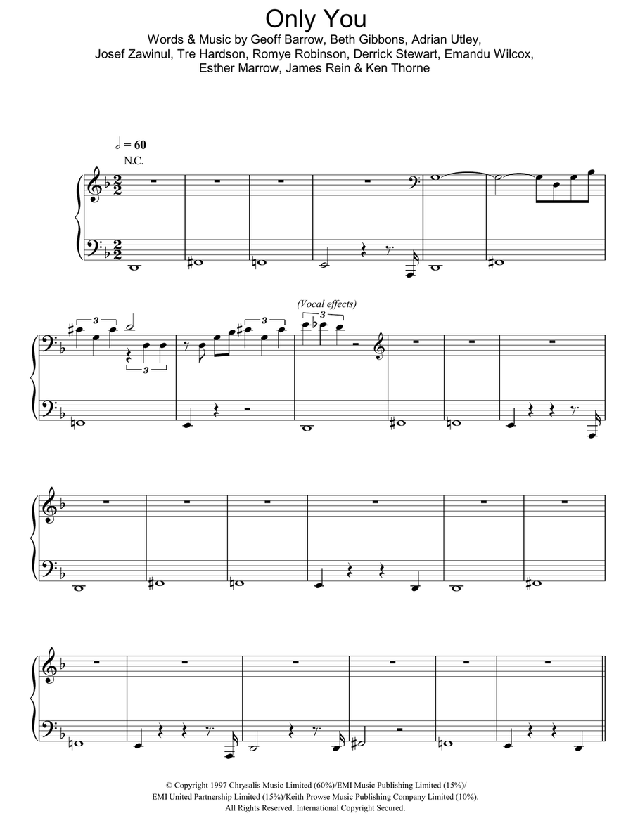 Only You Only You Voice scores gallery preview page 1