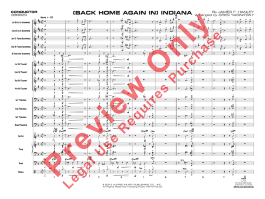 (Back Home Again In) Indiana Jazz Ensemble scores gallery preview page 21