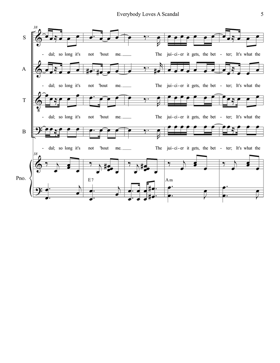 Everybody Loves A Scandal 4-Part scores gallery preview page 5