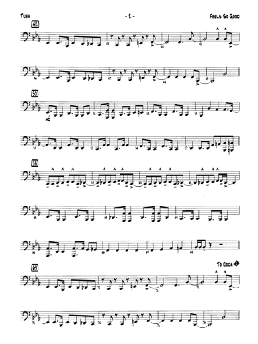 Feels So Good: Tuba Jazz Ensemble scores gallery preview page 2