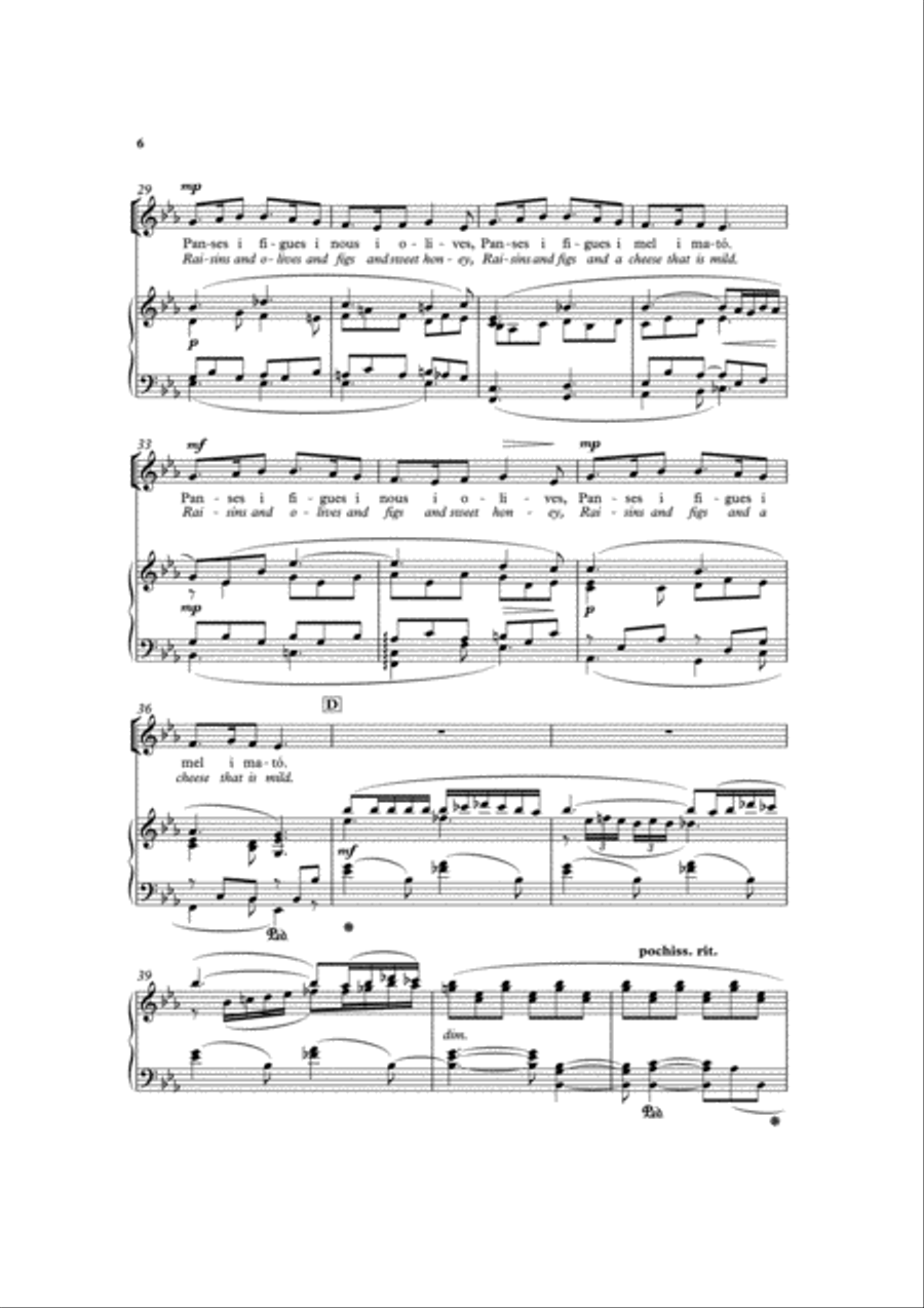 El Noi de la Mare (Carol of the Gifts) Unison Choir scores gallery preview page 4