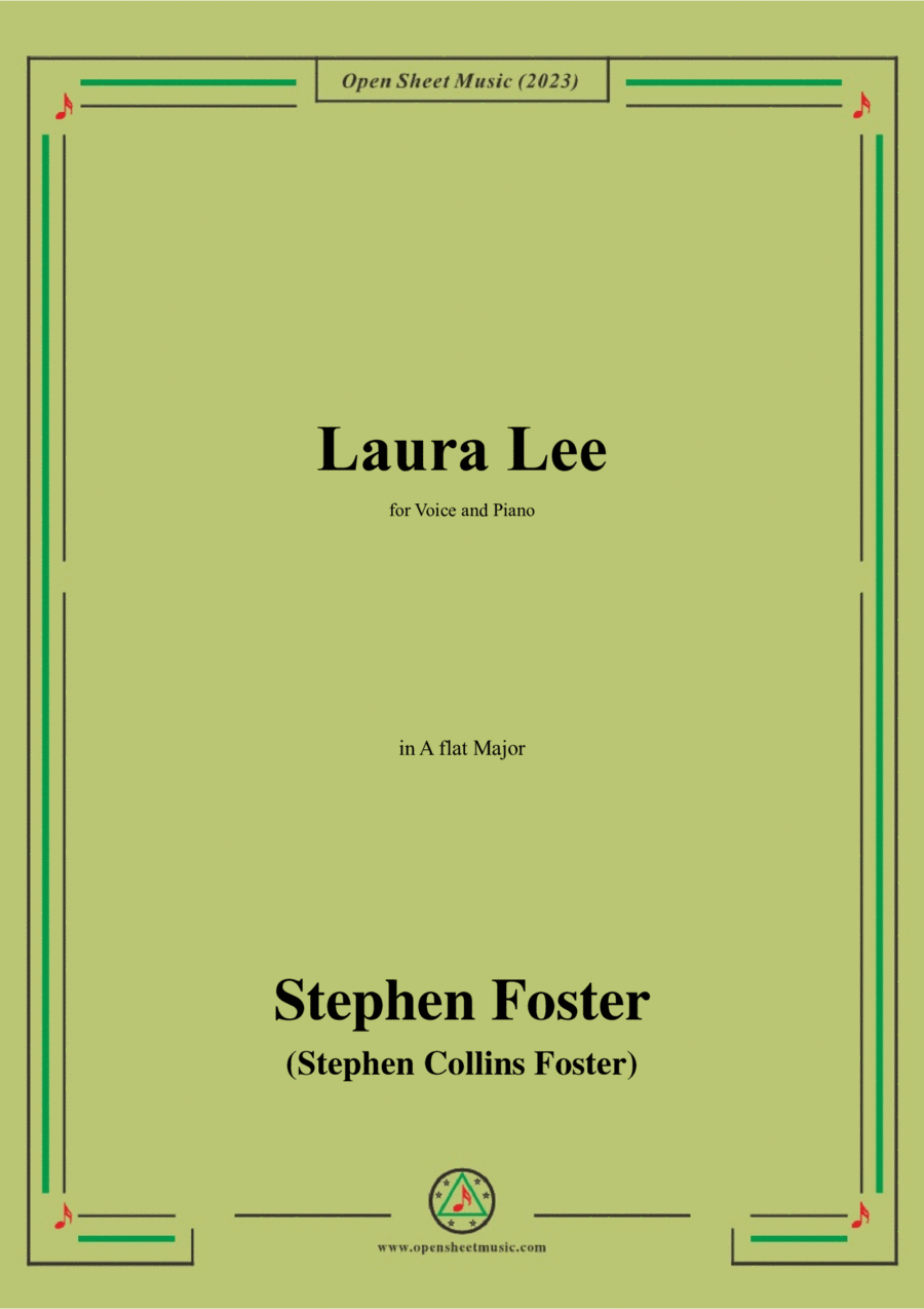 S. Foster-Laura Lee,in A flat Major Voice scores gallery preview page 1