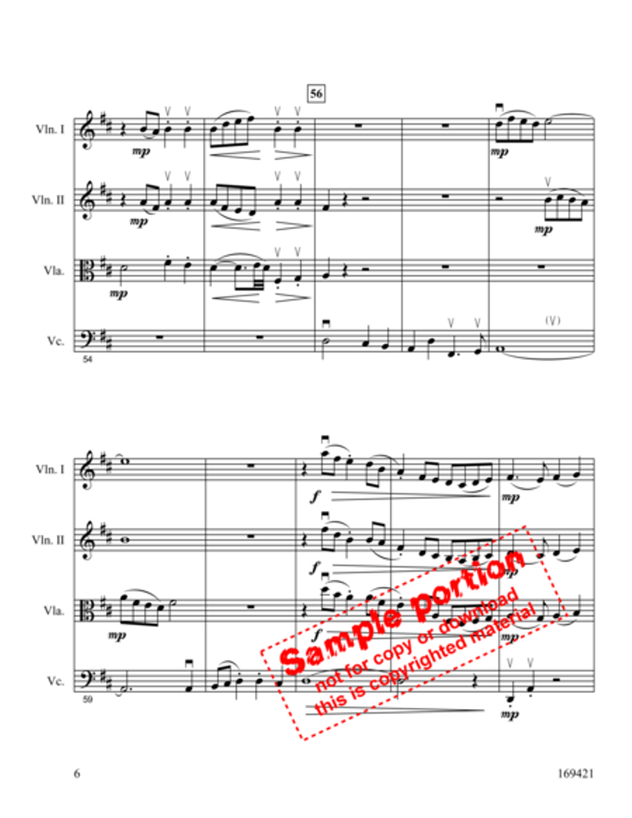 I Sing The Mighty Power I Sing The Mighty Power String Quartet scores gallery preview page 4