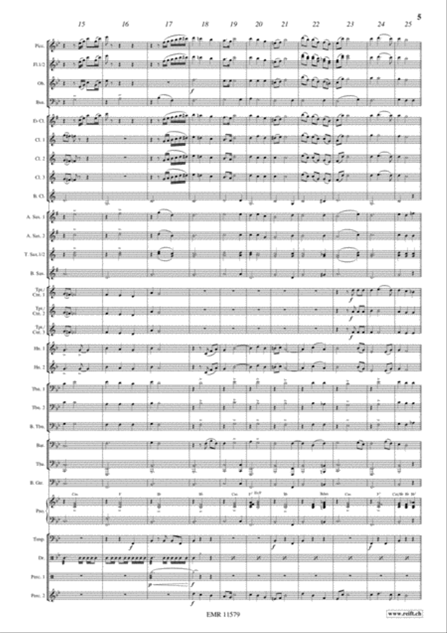 Flight To Italy Concert Band scores gallery preview page 6