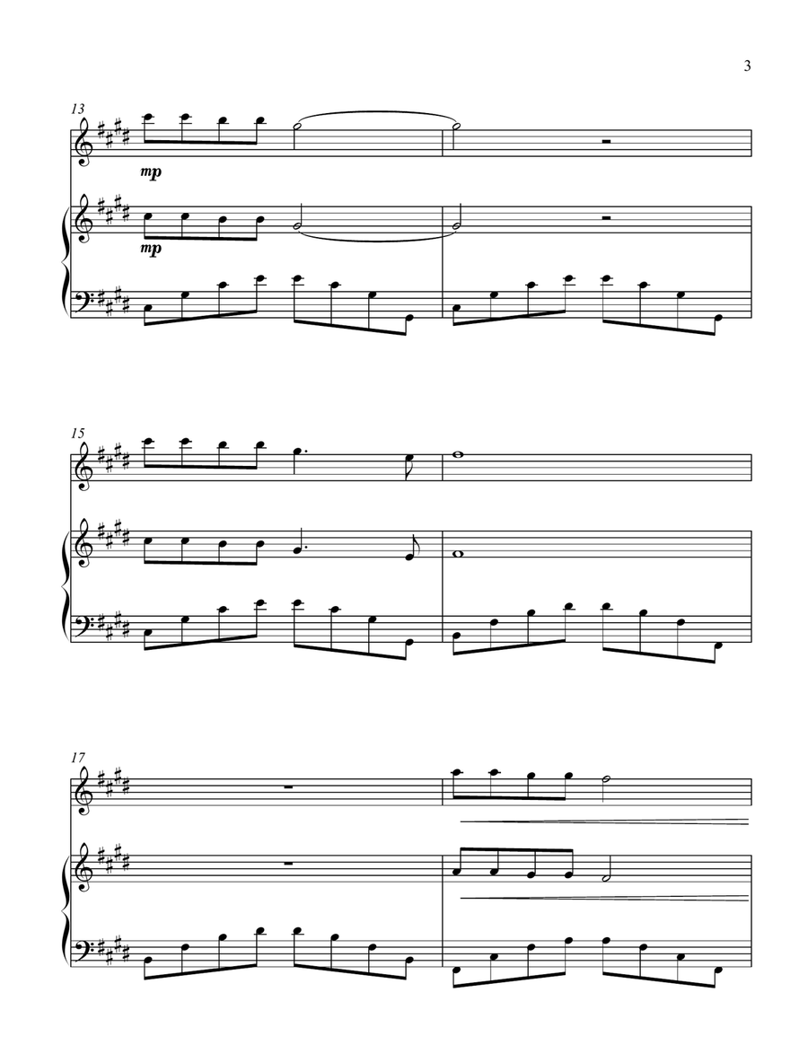 Walking In The Air Flute Solo scores gallery preview page 3