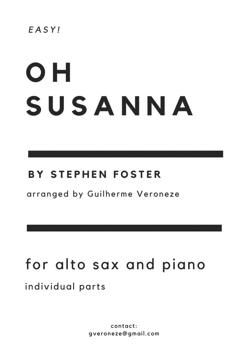 Oh Susanna (Alto sax + piano) image number null