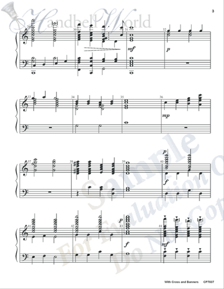 With Cross and Banners 5-Octaves scores gallery preview page 3