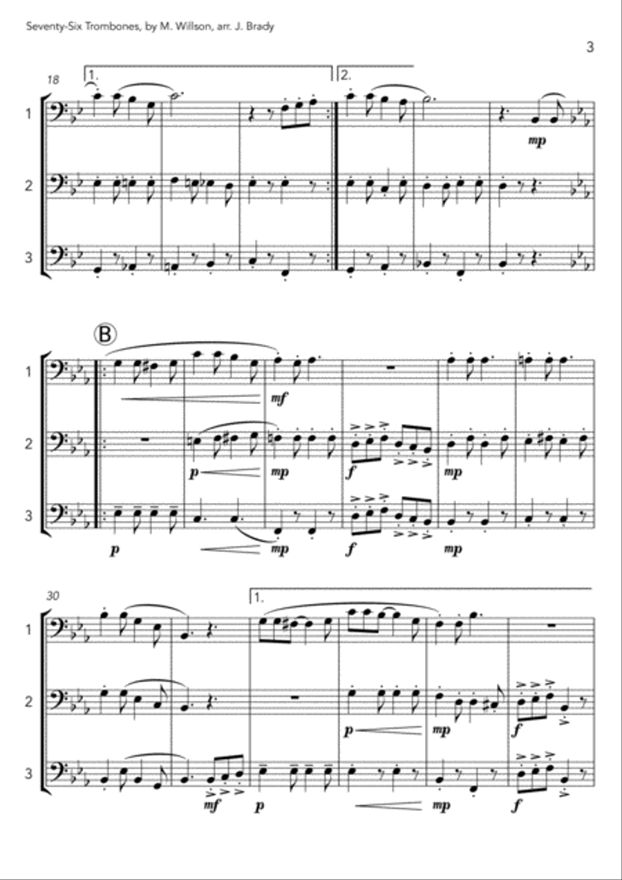 Seventy Six Trombones Brass Ensemble scores gallery preview page 3