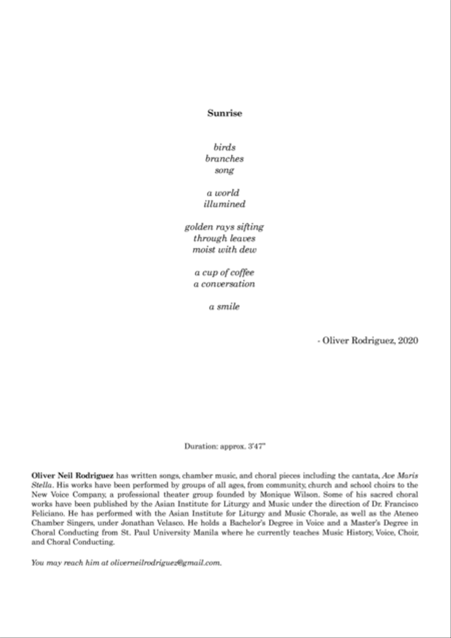 Sunrise Sunrise Flute Solo scores gallery preview page 2