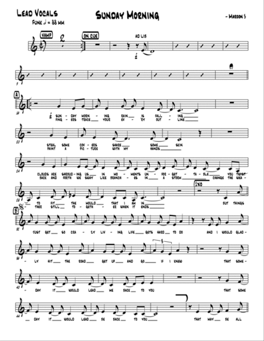 Sunday Morning Sunday Morning Jazz Ensemble scores gallery preview page 3