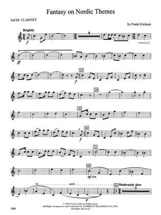 Fantasy on Nordic Themes: 2nd B-flat Clarinet