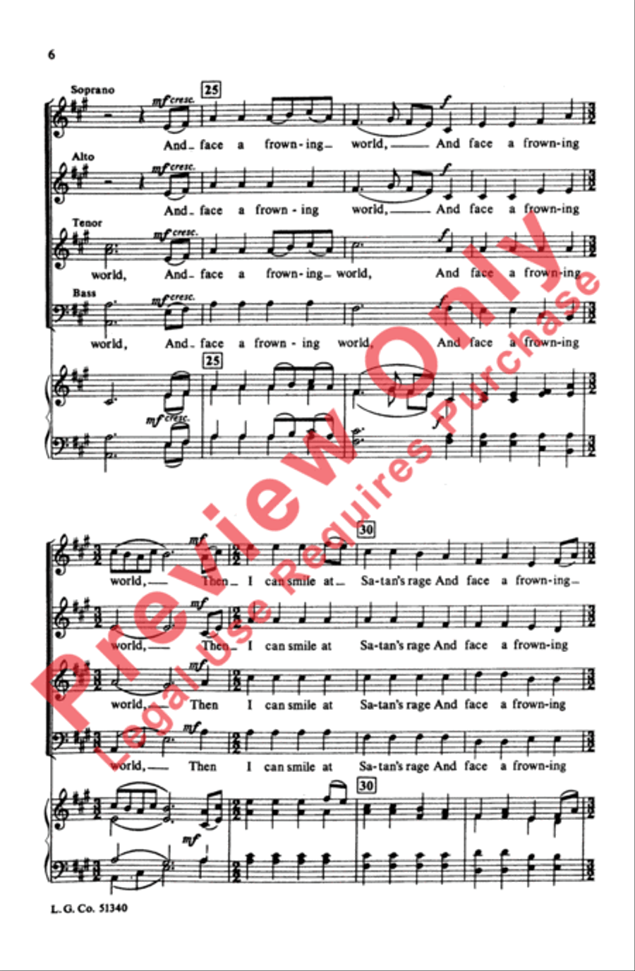 When I Can Read My Title Clear 4-Part scores gallery preview page 5